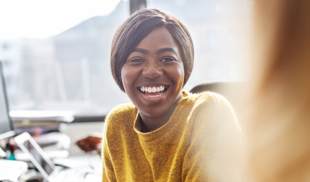 Woman smiling