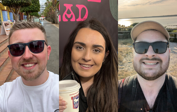 Three headshots of LV= workers