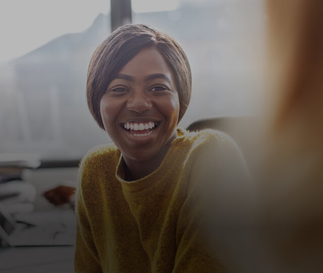 Woman smiling